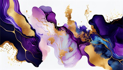 Marble ink abstract art from exquisite original painting for abstract background .