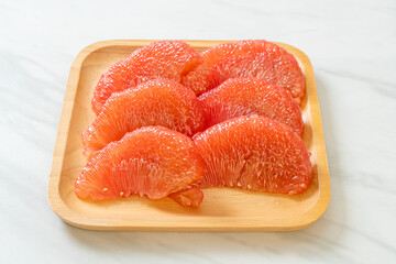 fresh red pomelo fruit or grapefruit