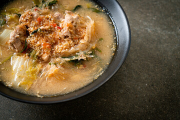 Sukiyaki Soup with Pork in Thai Style
