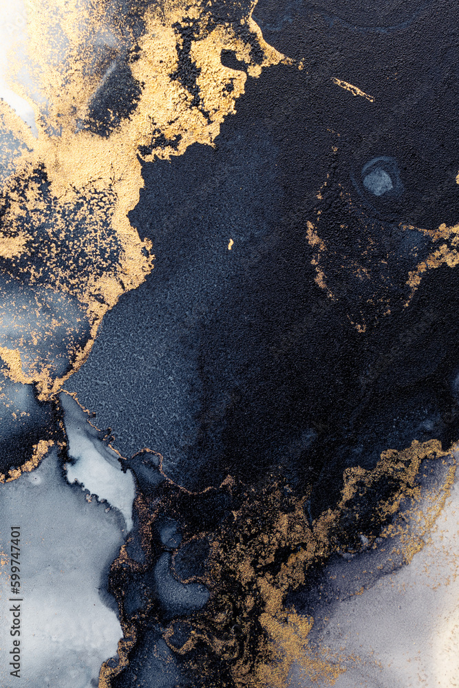 Poster marble ink abstract art from exquisite original painting for abstract background . painting was pain