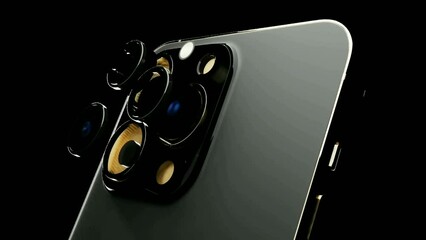 smartphone animation showing camera moving wireframe. advertising, showroom. 3d render scene