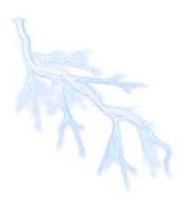 Realistic blue lightning PNG illustration