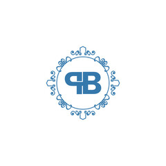 Naklejka na ściany i meble QB letter design for logo and icon.QB monogram logo.vector illustration.