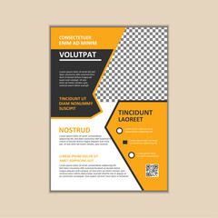 Vector A4 Size Corporate Business Flyer Design Template with bleed.