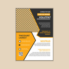 Vector A4 Size Corporate Business Flyer Design Template with bleed.