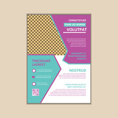 Vector A4 Size Corporate Business Flyer Design Template with bleed.