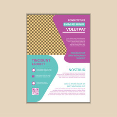 Vector A4 Size Corporate Business Flyer Design Template with bleed.