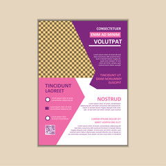 Vector A4 Size Corporate Business Flyer Design Template with bleed.