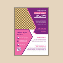 Vector A4 Size Corporate Business Flyer Design Template with bleed.