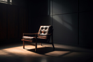 Furniture studio photography richness and minimalistic, generative ai