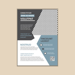 Vector A4 Size Corporate Business Flyer Design Template with bleed.