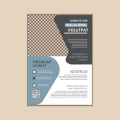 Vector A4 Size Corporate Business Flyer Design Template with bleed.