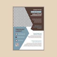 Vector A4 Size Corporate Business Flyer Design Template with bleed.