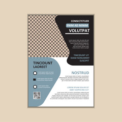 Vector A4 Size Corporate Business Flyer Design Template with bleed.