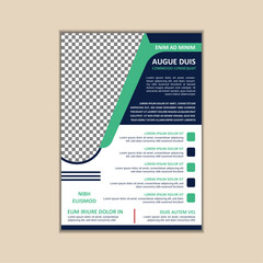 Vector A4 Size Corporate Business Flyer Design Template with bleed.