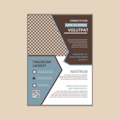 Vector A4 Size Corporate Business Flyer Design Template with bleed.