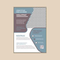 Vector A4 Size Corporate Business Flyer Design Template with bleed.