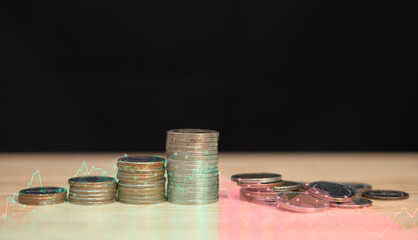 investment collapse, symbol of financial crisis, bankruptcy or failure in economy or investment, result to loose money