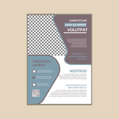 Vector A4 Size Corporate Business Flyer Design Template with bleed.