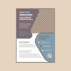 Vector A4 Size Corporate Business Flyer Design Template with bleed.