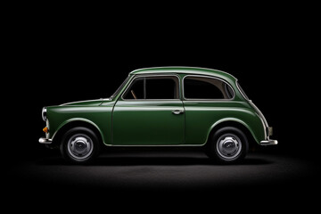 Fototapeta na wymiar Classic old car, isolated on a black background, style, nostalgic