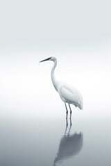 Fototapeta premium Cranes on a white background.