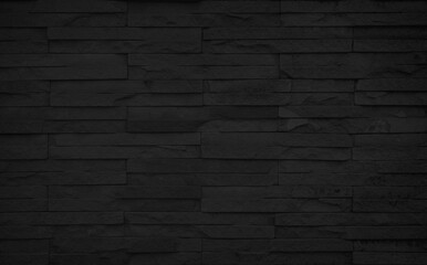 Abstract dark brick wall texture background pattern, Wall brick black surface texture. Brickwork painted color interior old clean concrete grid uneven.