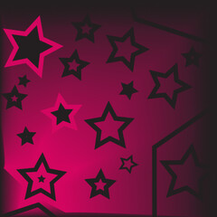 Obraz premium pink stars background Ai