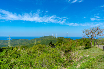 柳山風車公園の風景（薩摩川内市）