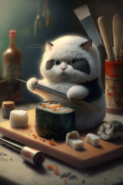 Descubre el arte del sushi felino: el gato sushiman m&aacute;s habilidoso te lleva en un viaje culinario japon&eacute;s