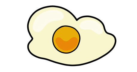 yummy sunny  side up egg illustration