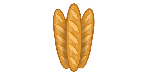yummy baguette bread illustration