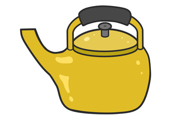Illustration design art of kettle