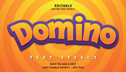 domino editable text effect with modern and simple style, usable for logo or campaign title