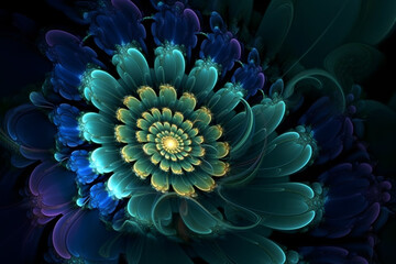 an image of fractal art of a flower 