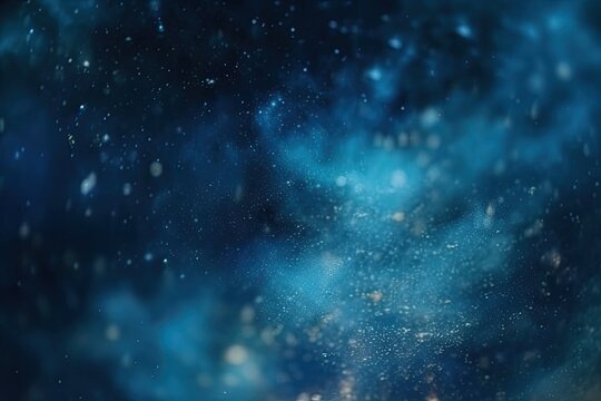 starry night sky with a blue hue Generative AI