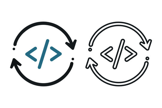 Coding, programming update. Web development. Illustration vector