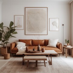 scandinavian interior style living room home interior design concept daylight,image ai generate