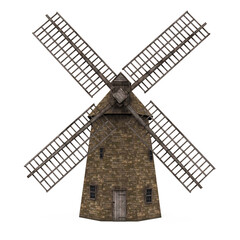 Dutch Windmill Isolated © nerthuz