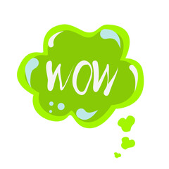 Vector flat speech bubble for messagies, notes, stickers, communications.