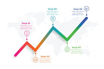 milestone step map diagram template for business presentation