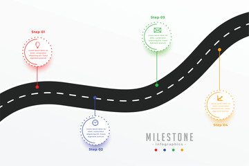 business milestone roadmap template start journey for growth