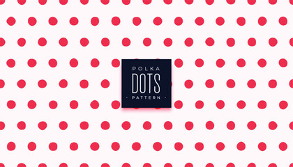 polka style red dotted pattern banner with vintage effect © starlineart