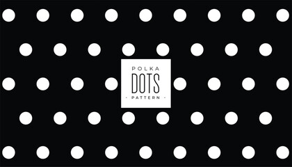 round and big white polka dots pattern banner in vintage style © starlineart