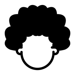 afro glyph icon
