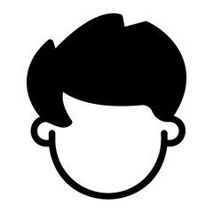 man hair glyph icon