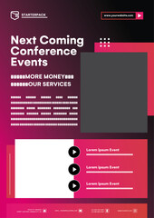 Coming Conference Event Promotion Starter Pack | Feed, Story, Flyer Series with large feature point