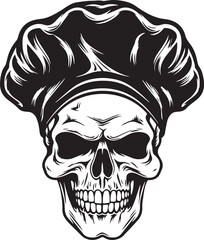 Chef skull vector illustration, SVG