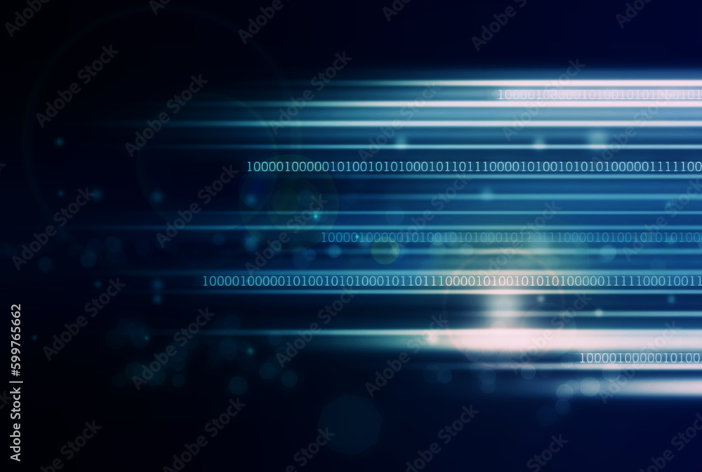 Aufkleber abstract, technology and digital background or metaverse with numbers, lights and symbol. effect, fu