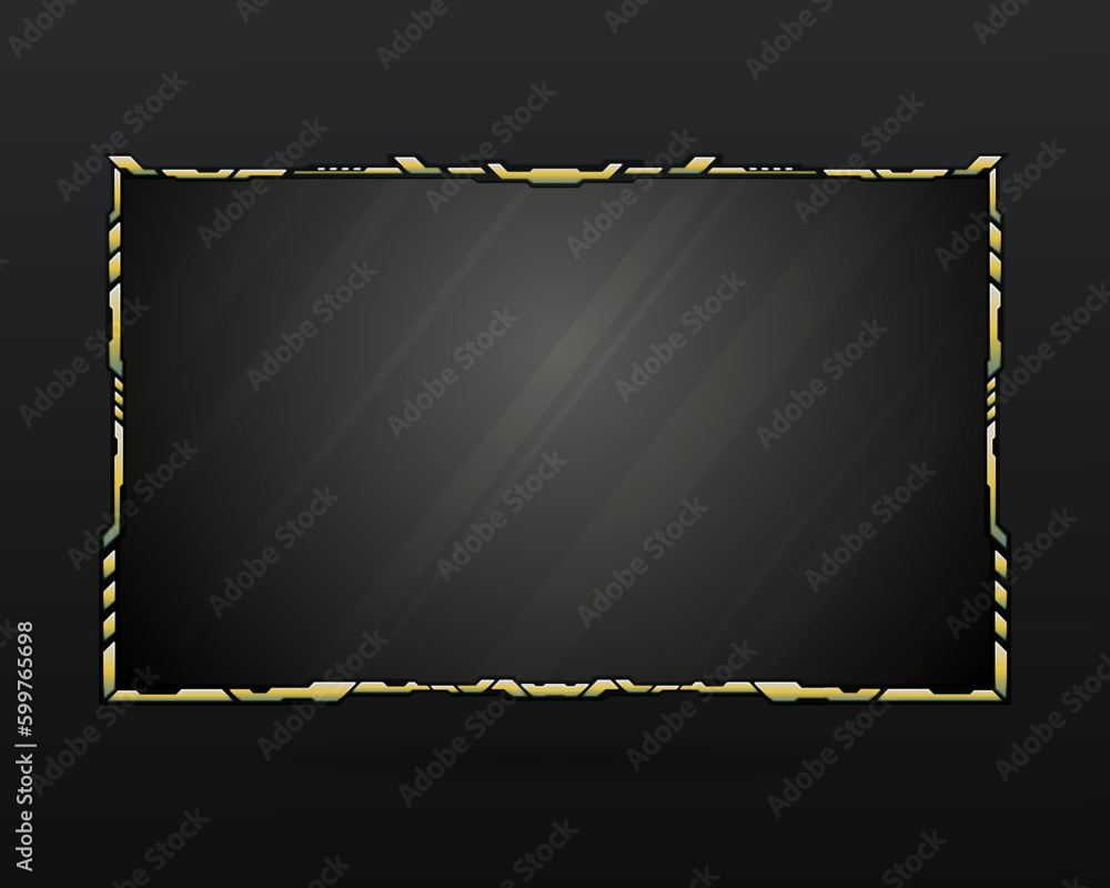 Poster live stream overlay gui webcam screen border frame for video broadcast